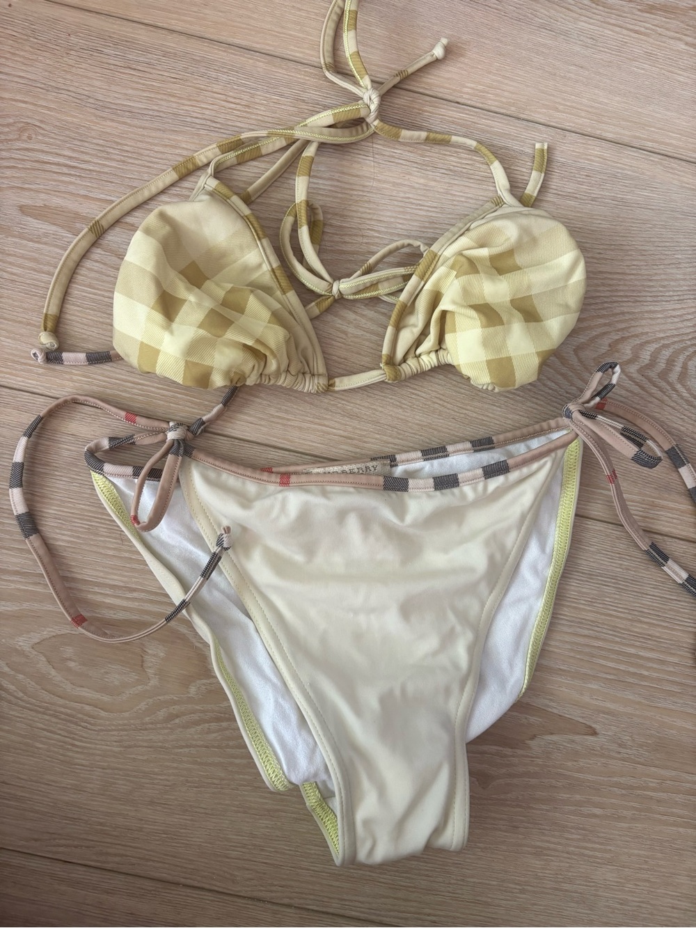 Burberry Brit Check String Bikini Set